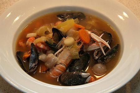 Bouillabaisse - a Provencal fish dish in Marseille