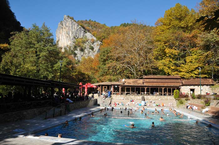 Wandern und Baden am Thermalbad von Pozar