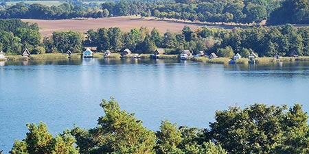 Wonderful lake promenade in Krakow am See