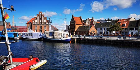 Wismar - historical buildings and the harbour awaiting us