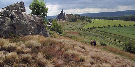 Stamping points take us to the Devil's Wall in the Harz