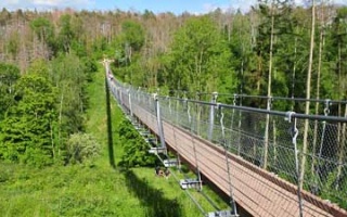 Hängebrücke - Attraktives Wanderziel auf der Hohen Schrecke